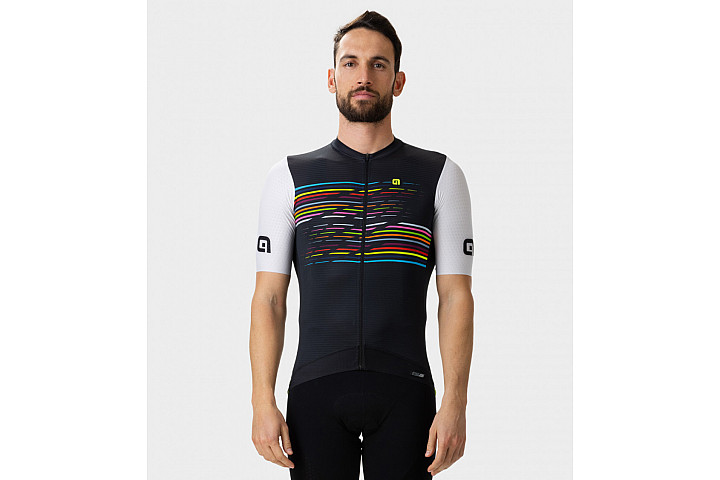 Веломайка мужская ALE MAGLIA MC / SS JERSEY LOGO PR-S NERO/BLACK